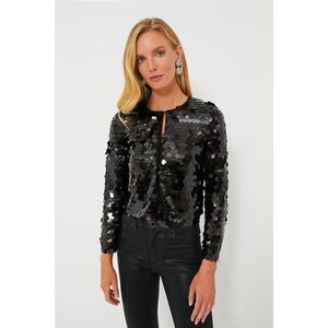 NWT Hyacinth House x Tuckernuck Black Sequined Dazzle Jacket Size Small $148